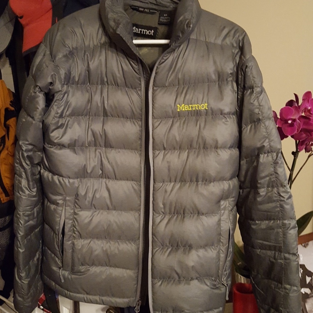 Grey 800 fill Marmot Down Jacket